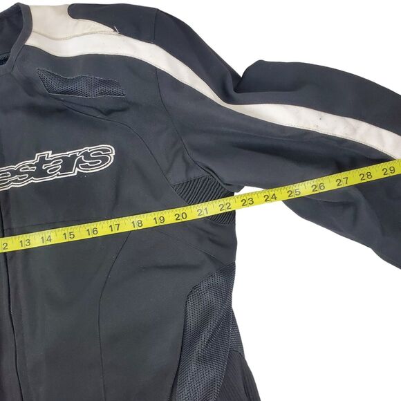 ALPINESTARS Jacket Adult XL White Black Spell Out Motorcycle Full Zip w/ Armour - Picture 6 of 14